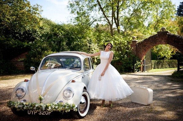 vw beetle wedding car