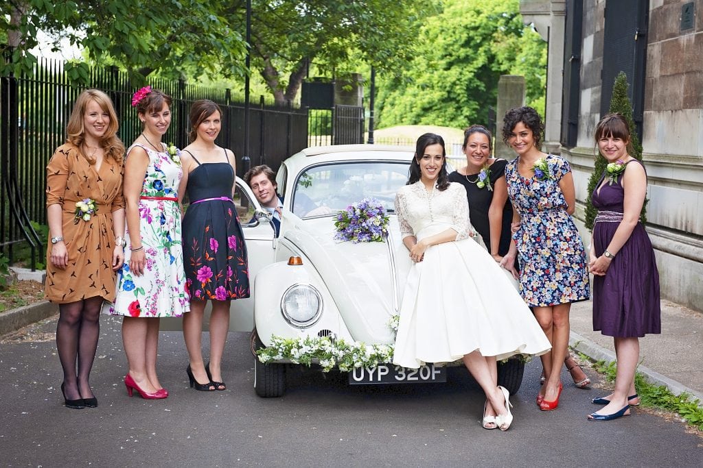 classic beetle wedding car